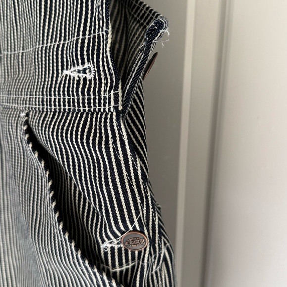 Brand New Dickies Black/White Striped Bib Overalls, 32X30 - Picture 5 of 10